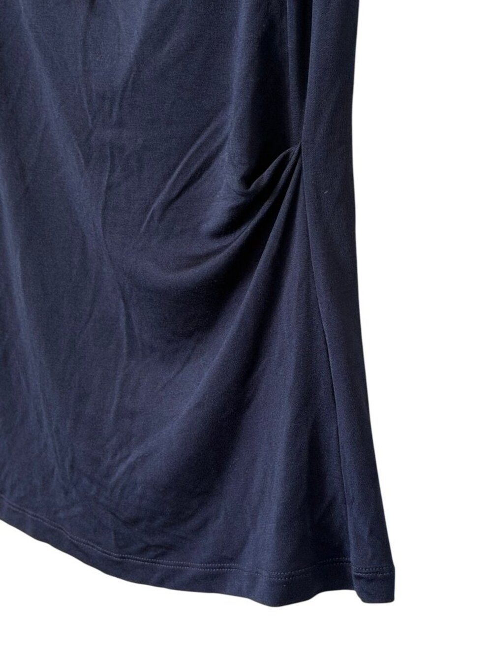 Theory Silk Viscose Blend Raquera Drape Cowl Neck Asymmetric Side Cinch Detail L - Picture 5 of 9